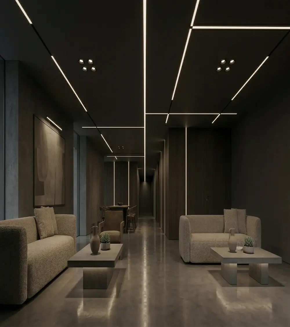 Trimless LED gerçek mekan uygulaması